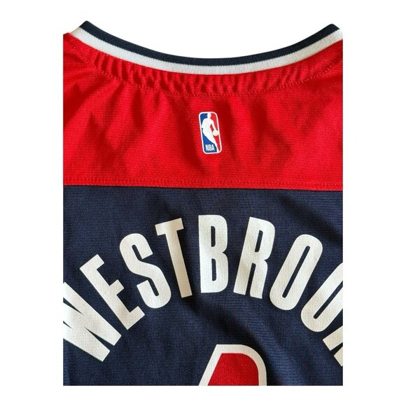 Russell Westbrook Washington Wizards Fanatics Replica Jersey~Size YL~Navy L1 13 - Picture 7 of 9
